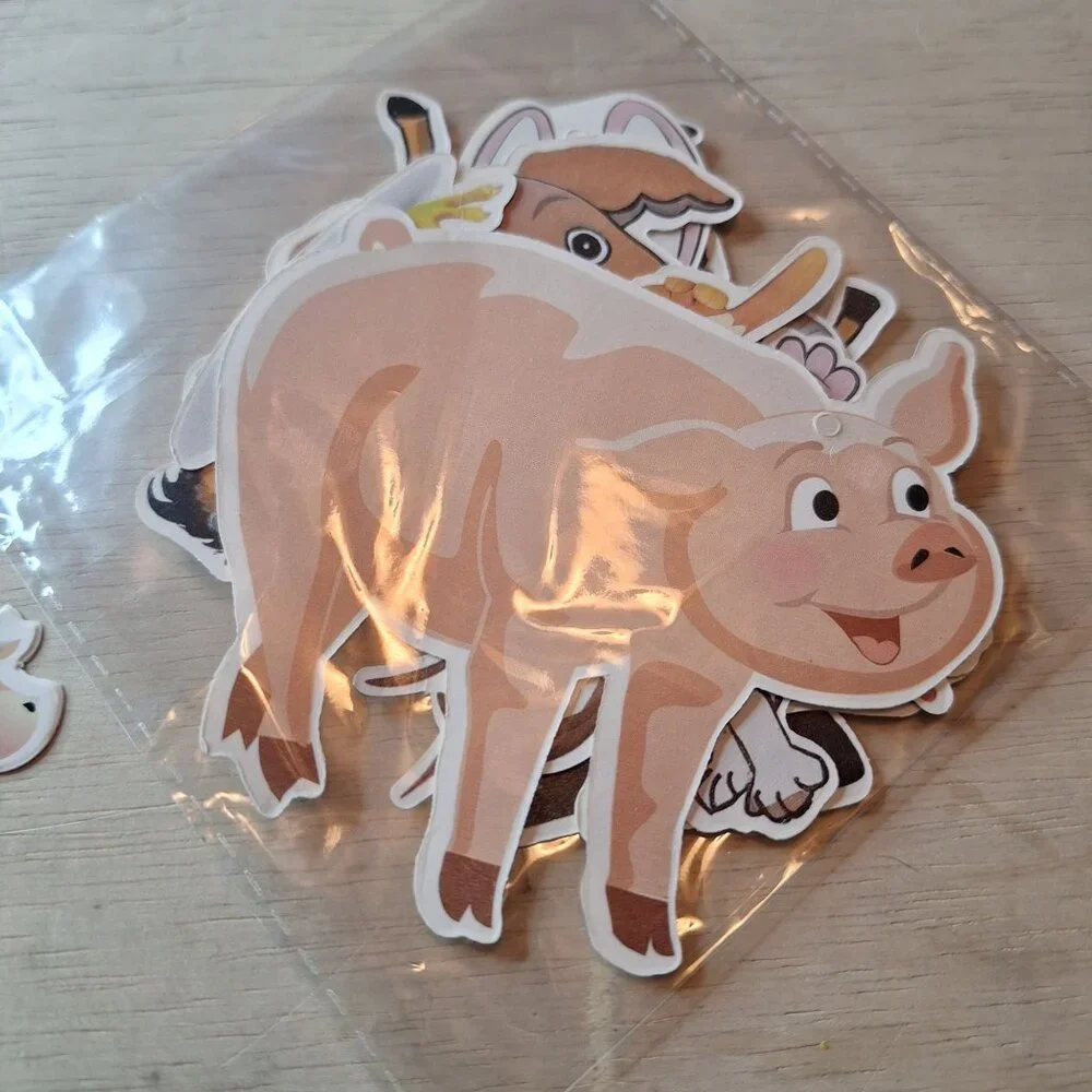 Barnyard Themed Birthday Party Decoration‎ Kit Animals Banner Cup Cake Toppers